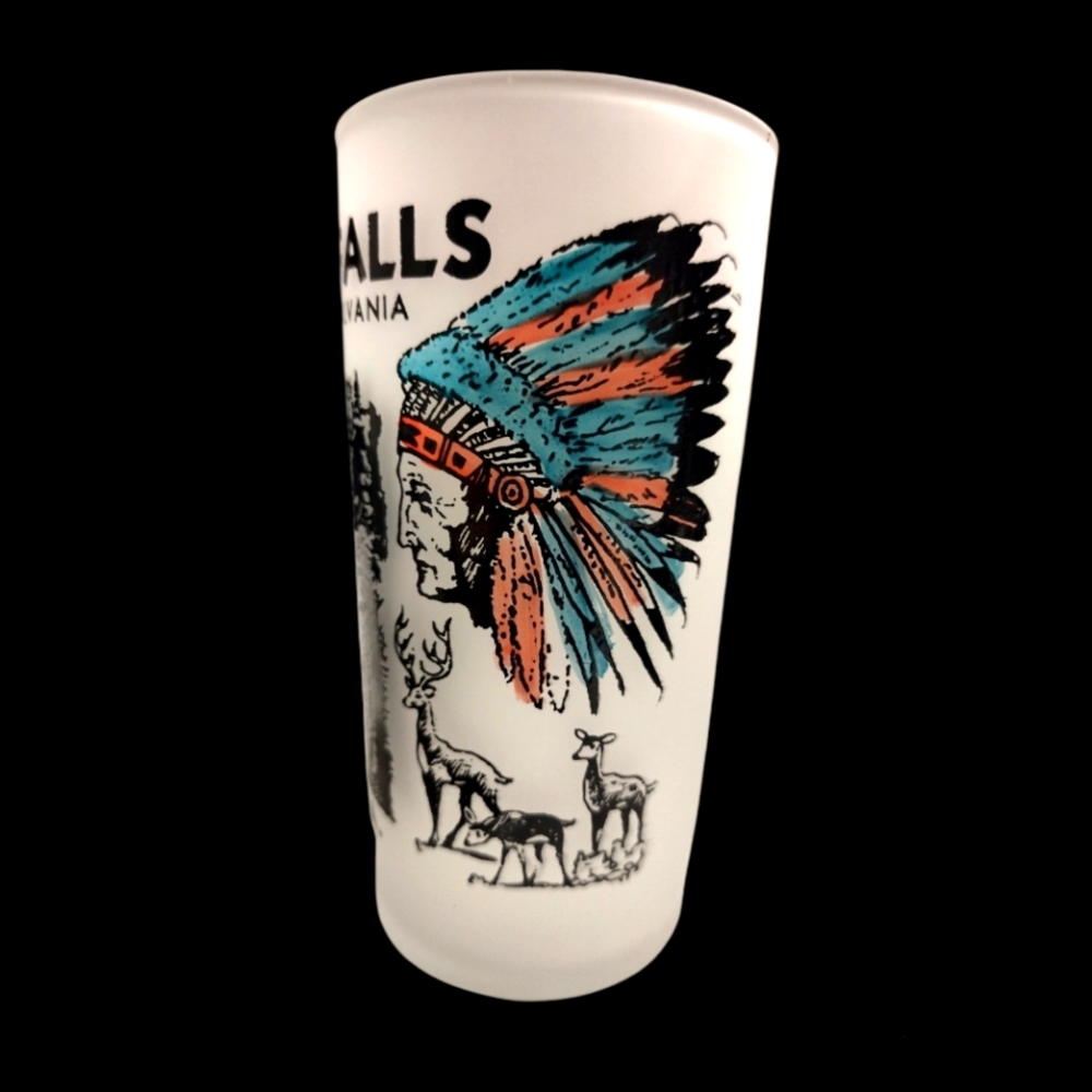 Bushkill Falls Frosted Drinking Glass